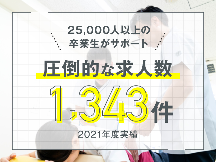 東京医療専門学校_圧倒的な求人数 1,343件